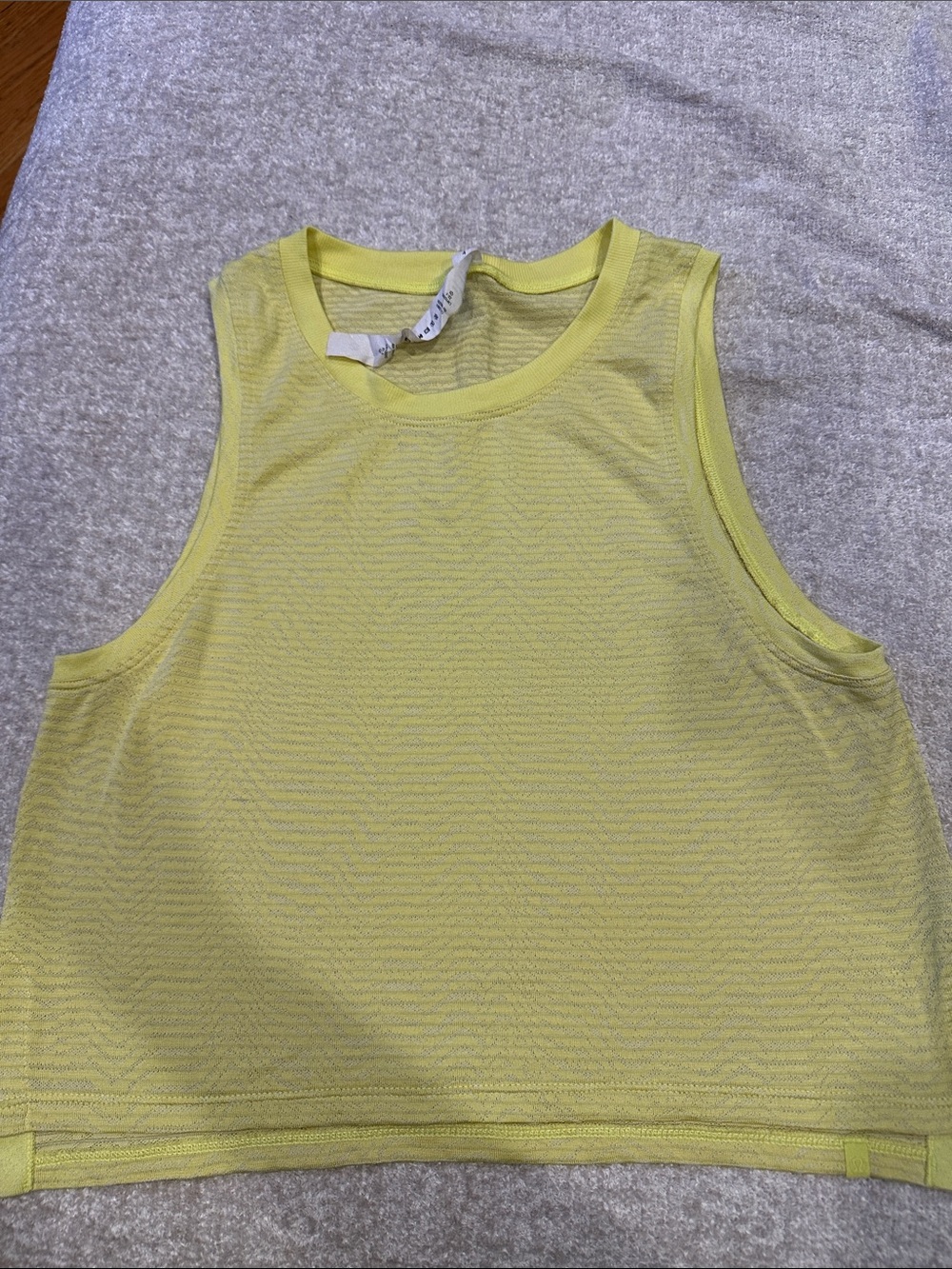 lululemon athletica Yellow Mesh Crop Tank